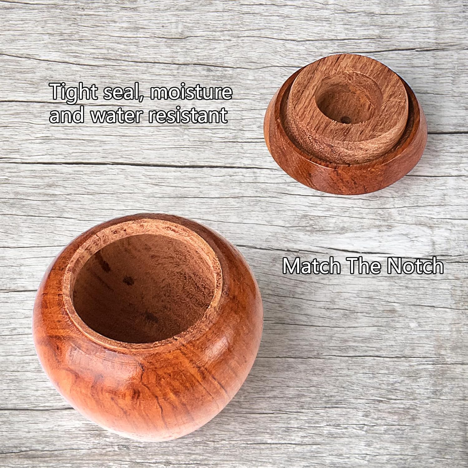VACONICO 2 Pack Mini Wooden Ash Urns with Velvet Pouches