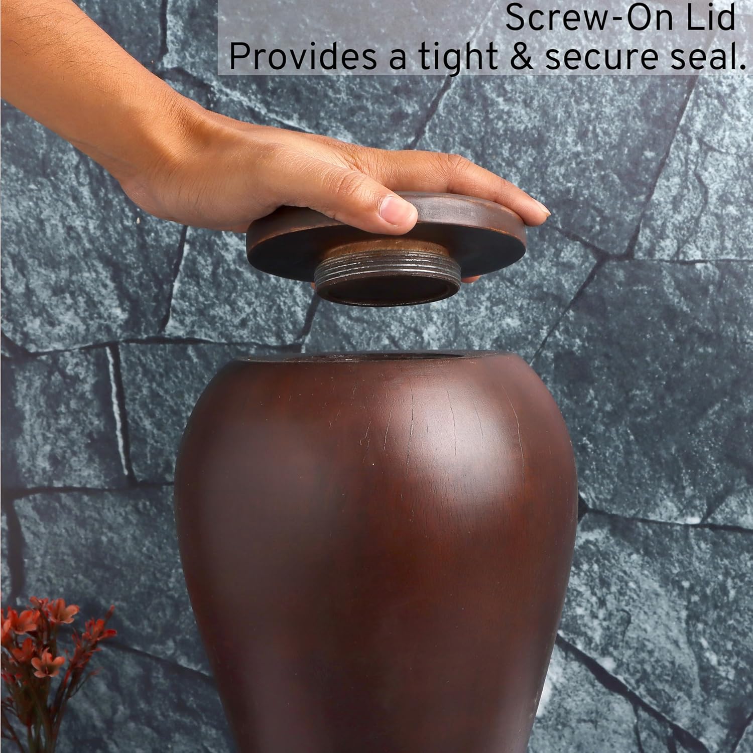 Elegant Wooden Cremation Urn - Handcrafted Mango Wood Memorial Box