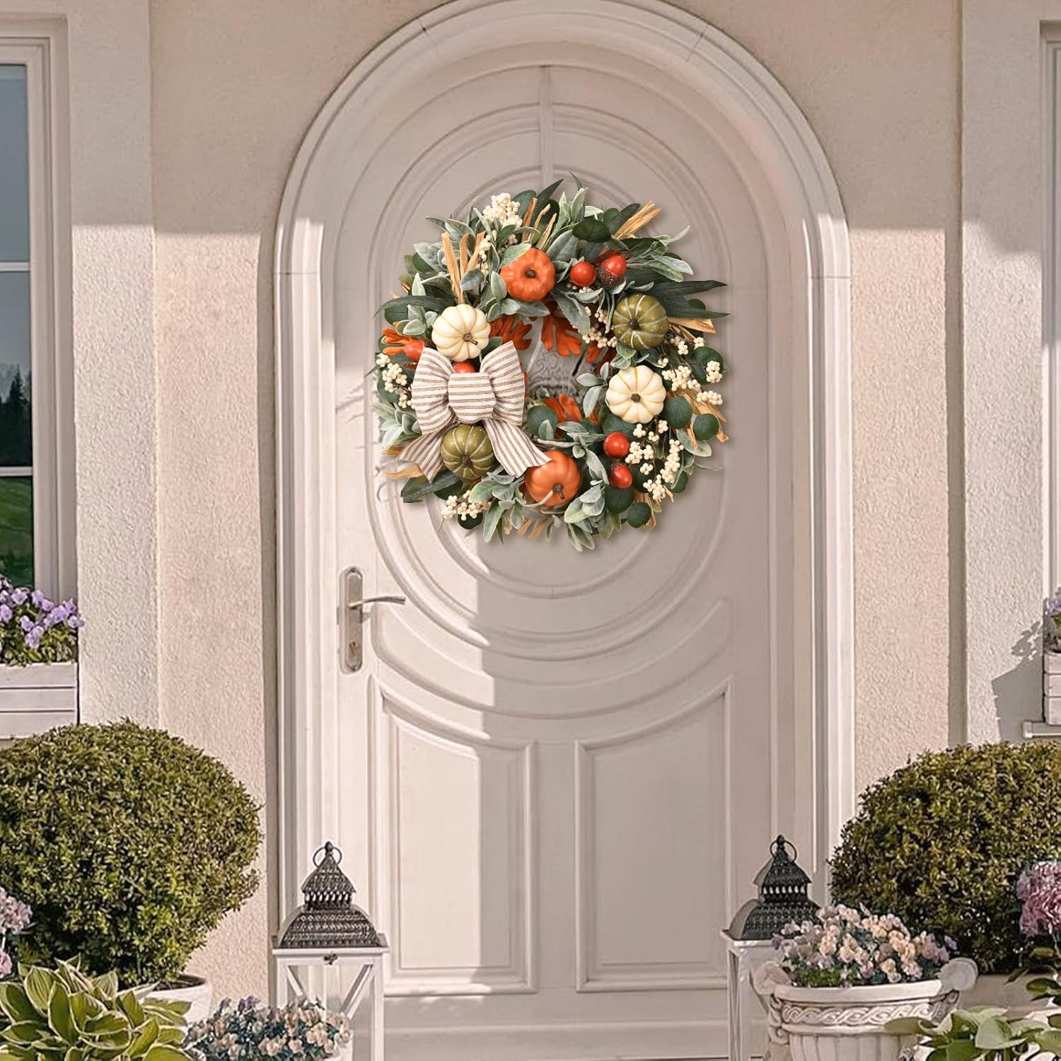 Waipfaru 22in Fall Wreath for Front Door