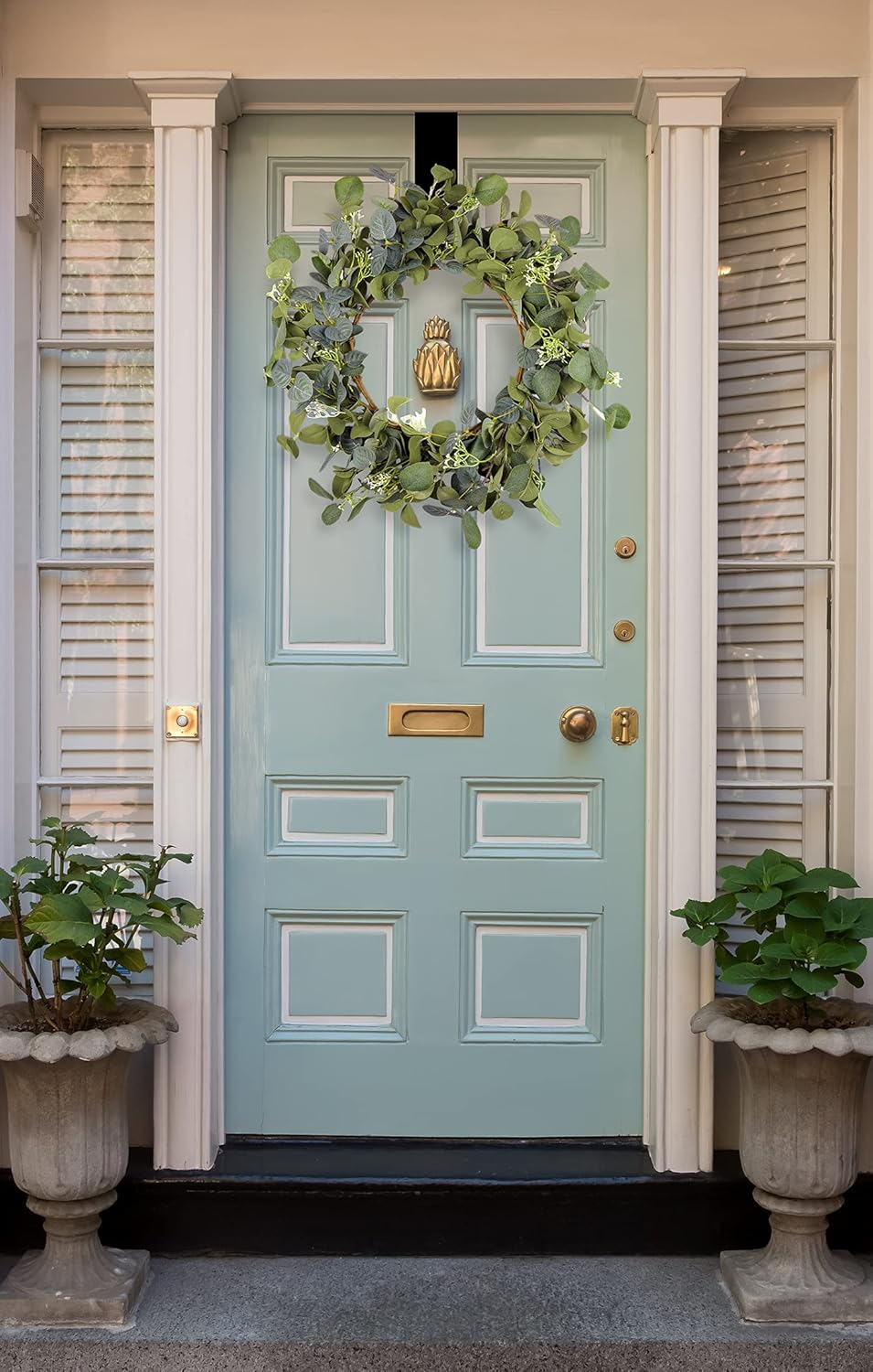 Handmade Eucalyptus Wreath for Front Door 22 Inch