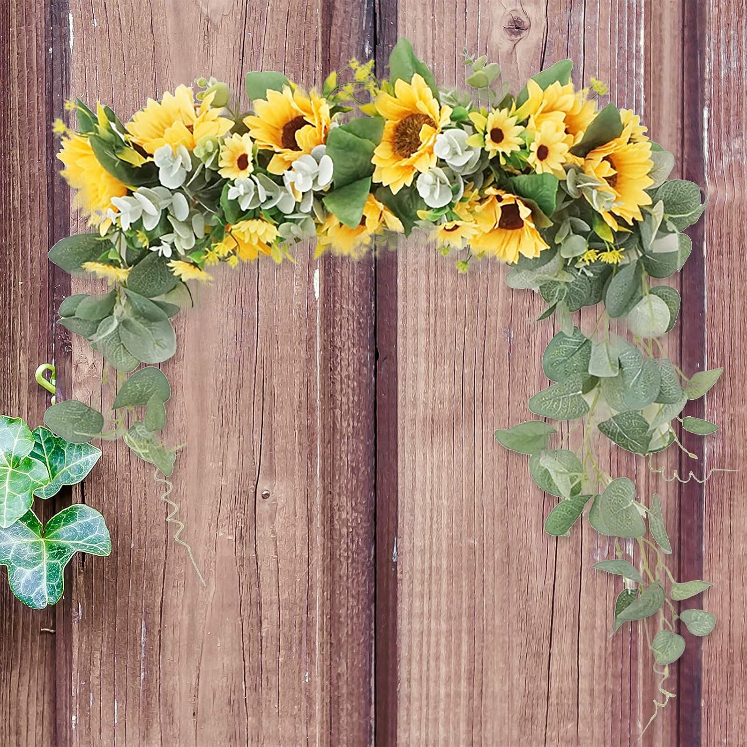 Firlar Artificial Sunflower Swag 18 Inch Decor