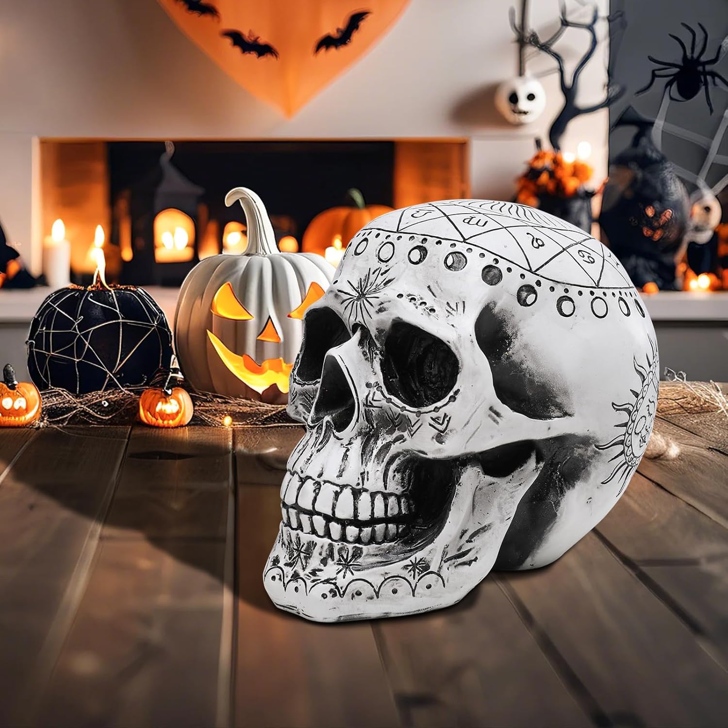 WONDER GARDEN Halloween Skull Decor Head