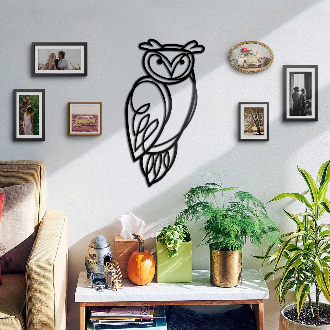 BONPERLA Modern Minimalist Owl Wall Art Decor