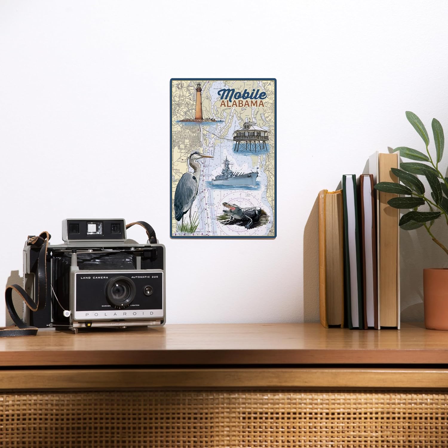Lantern Press 6x9 Metal Sign Mobile Alabama Nautical Chart