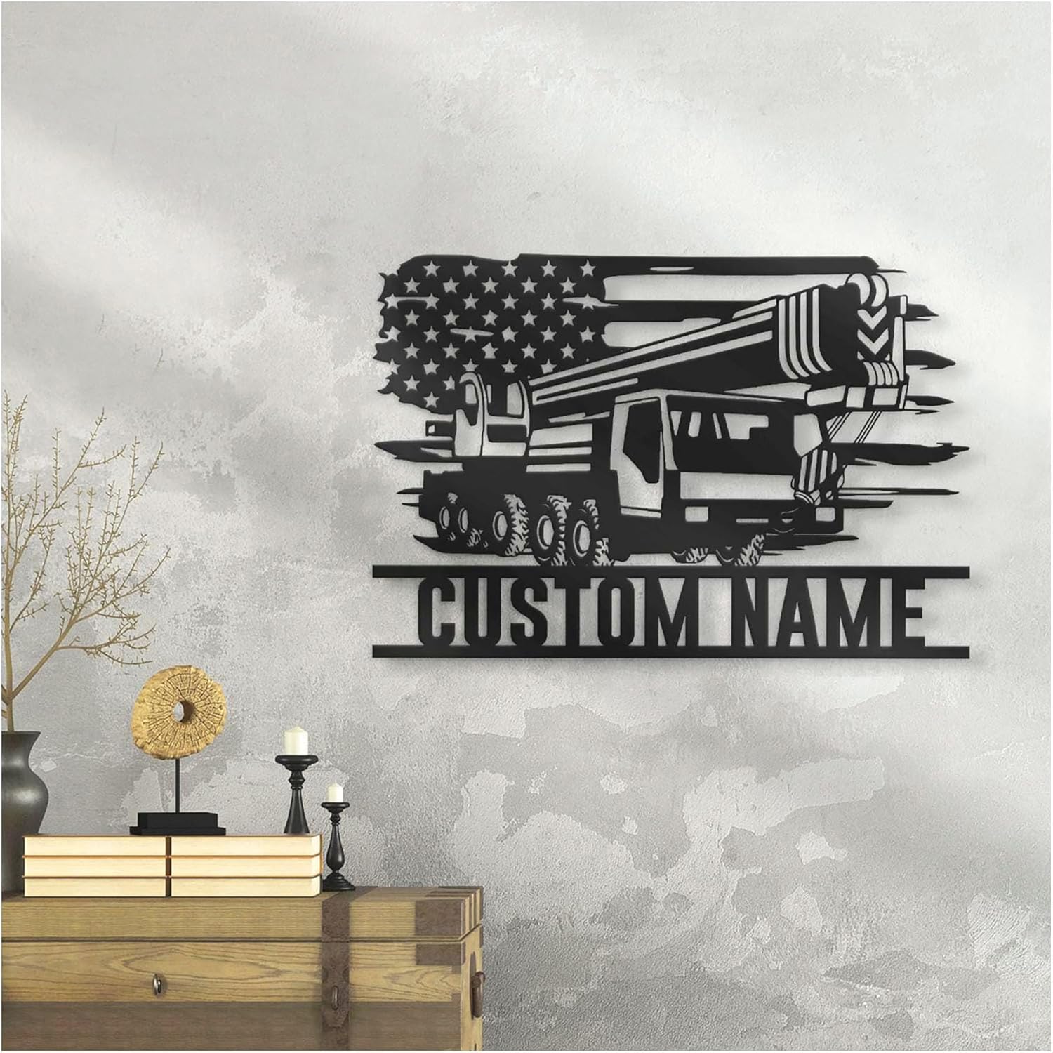 Custom LED Metal Sign Heavy Equipment Decor