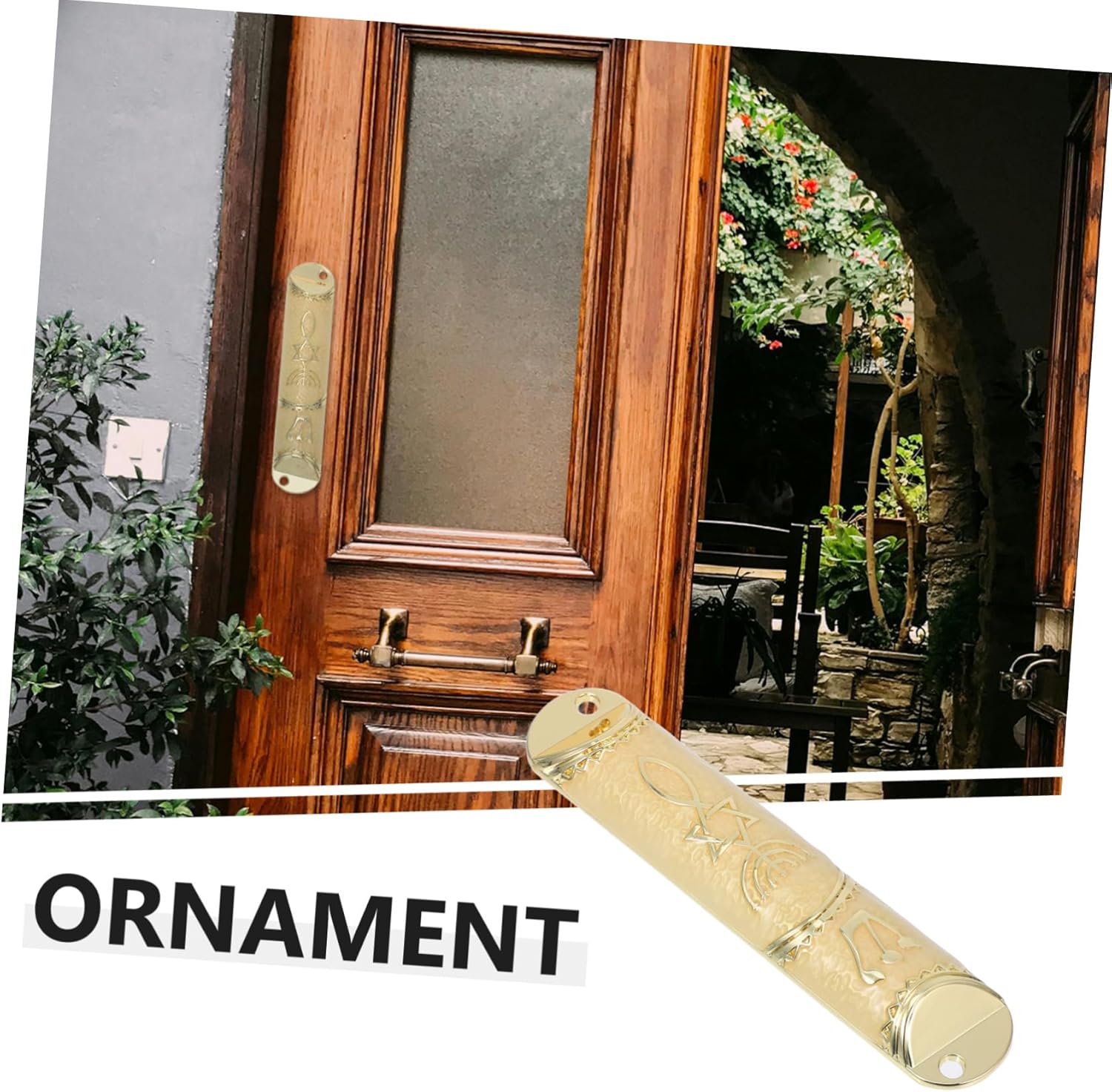 HOOTNEE 1set Metal Mezuzah Door Blessing Scroll