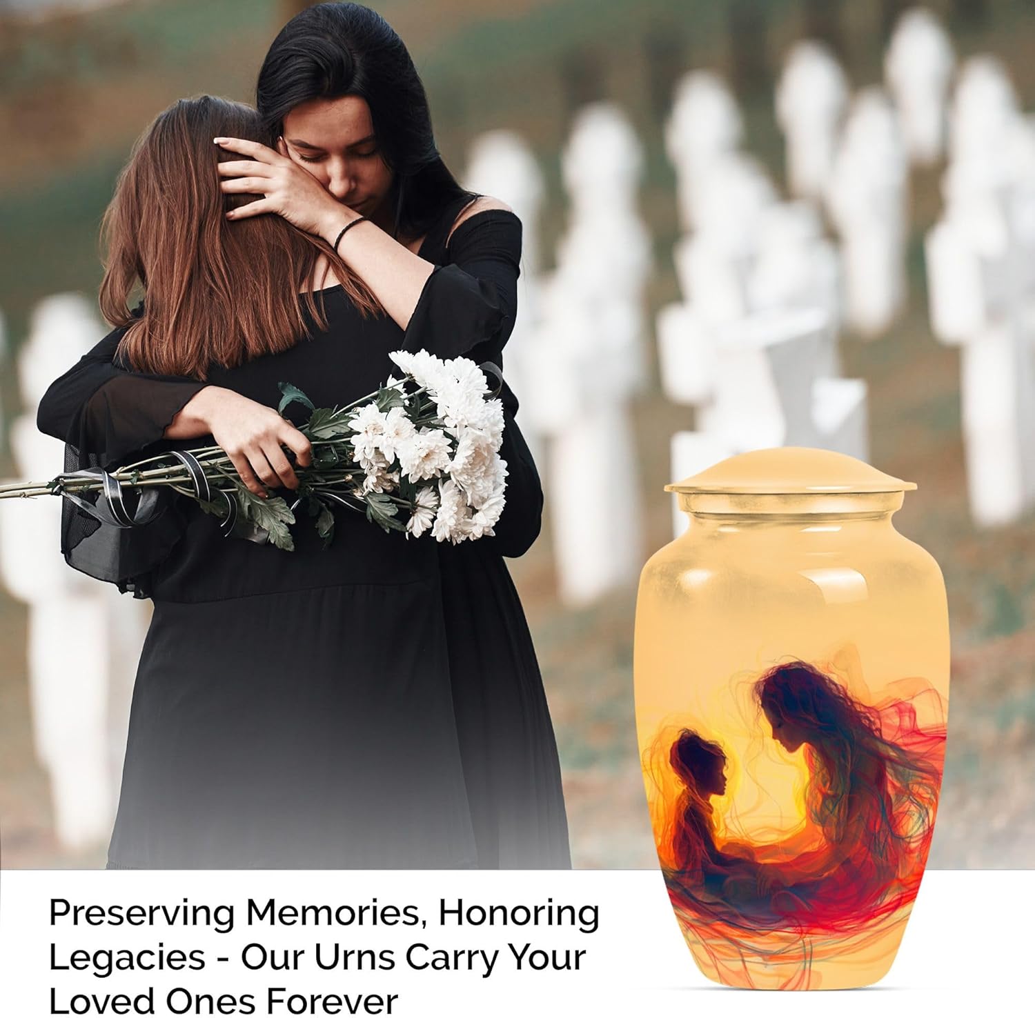 YATHABHISA 10 Inch Memorial Urn for Adult Ashes