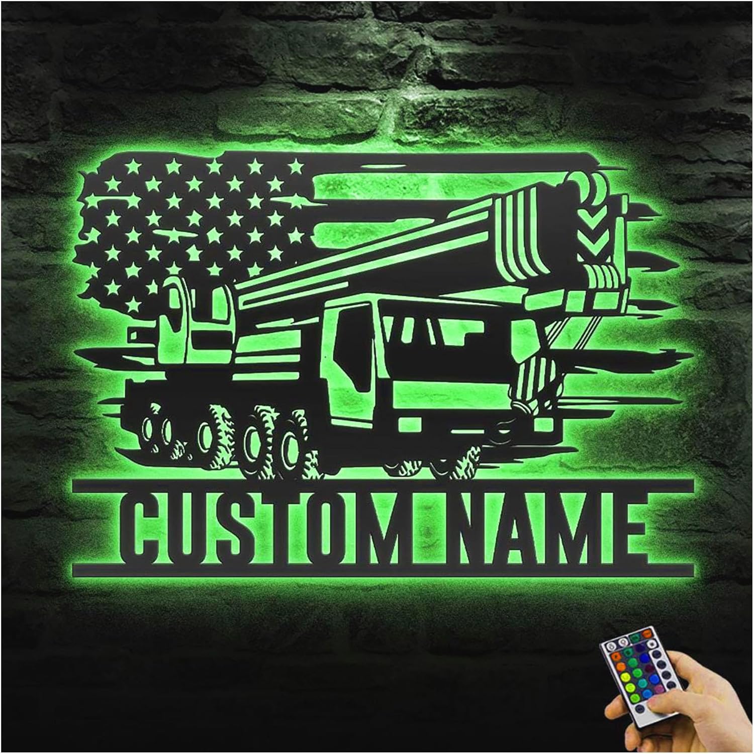 Custom LED Metal Sign Heavy Equipment Decor