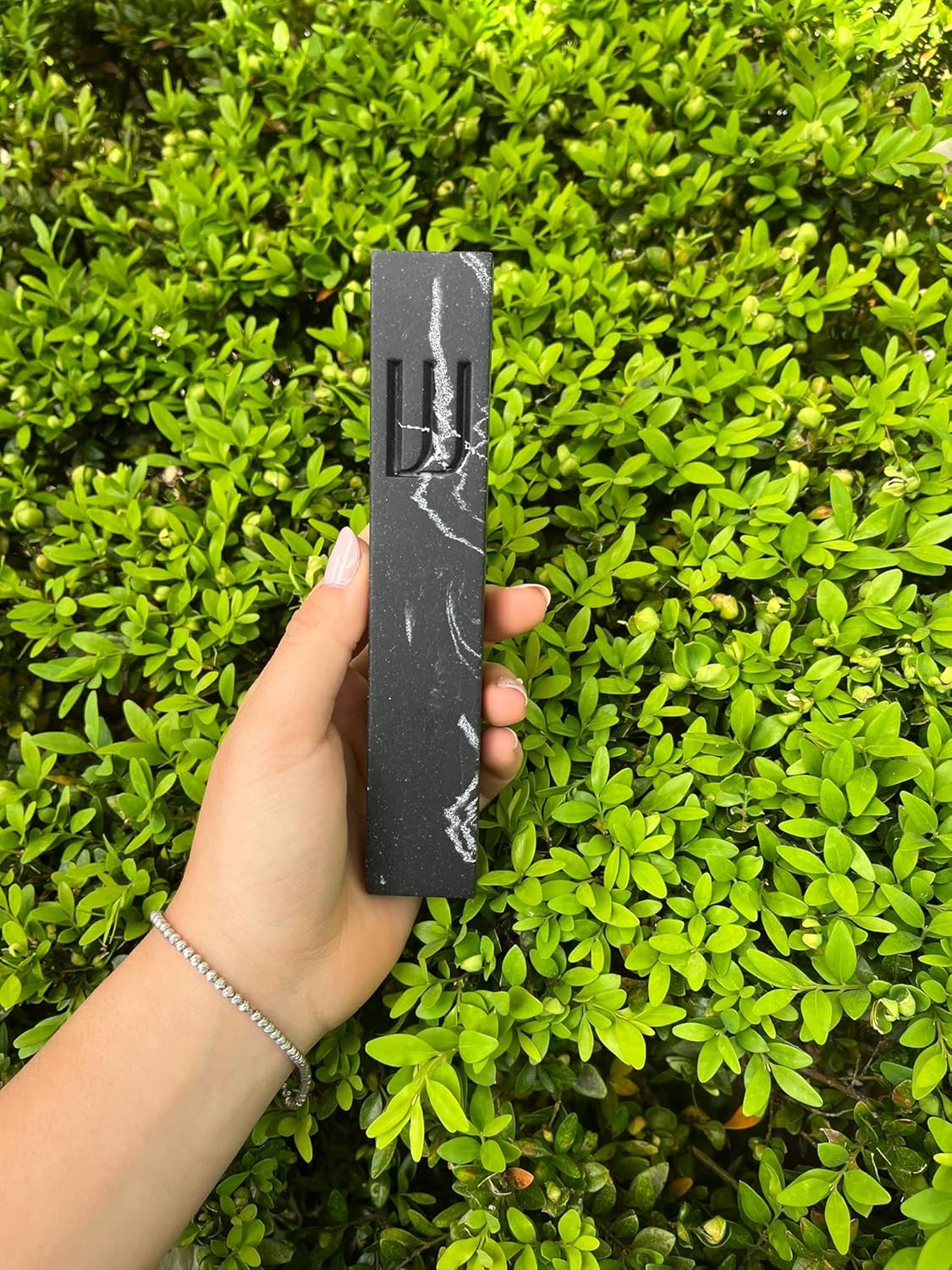 AS Modern Stone Mezuzah Case with Scroll Protection