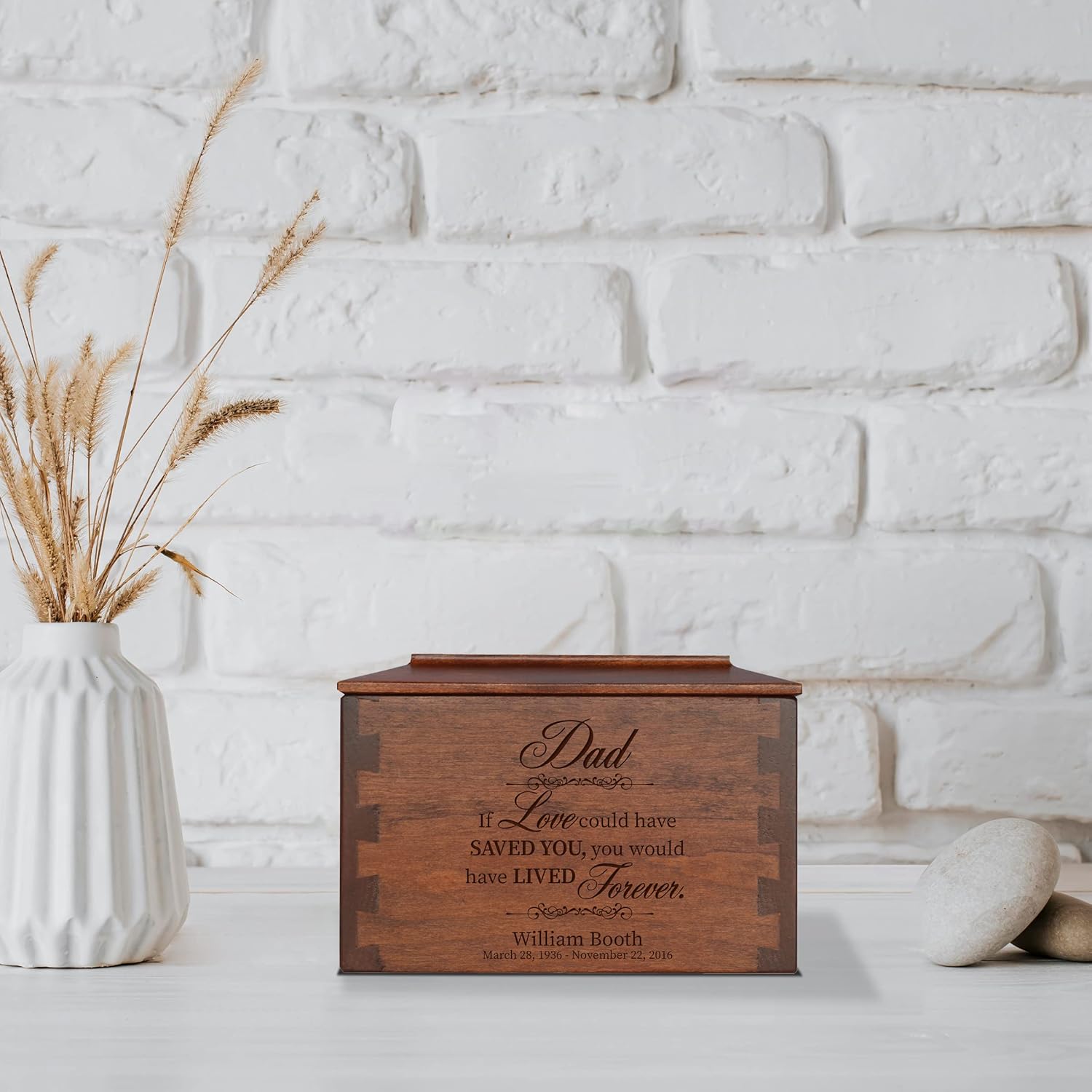 LifeSong Milestones Small Personalized Wooden Cremation Urn