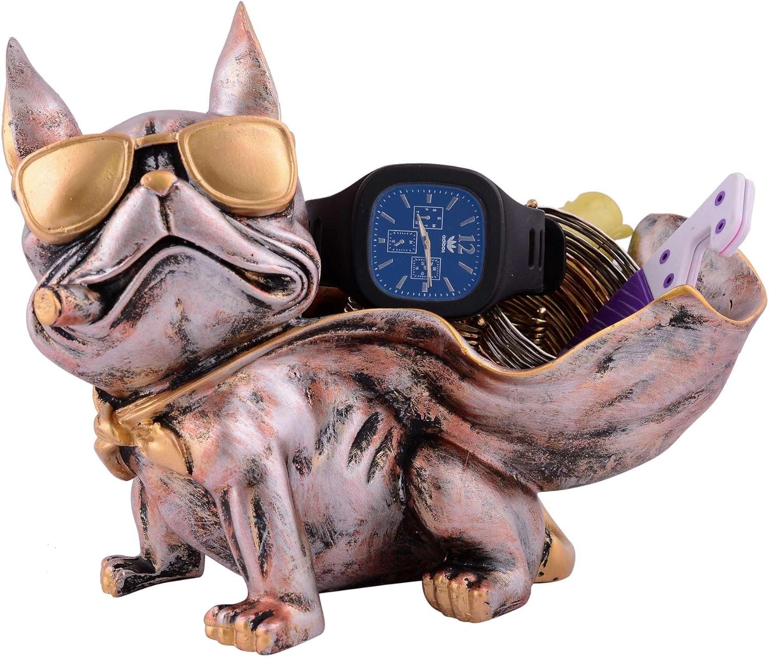 Cool Dog Showpiece with Plate for Home Decor