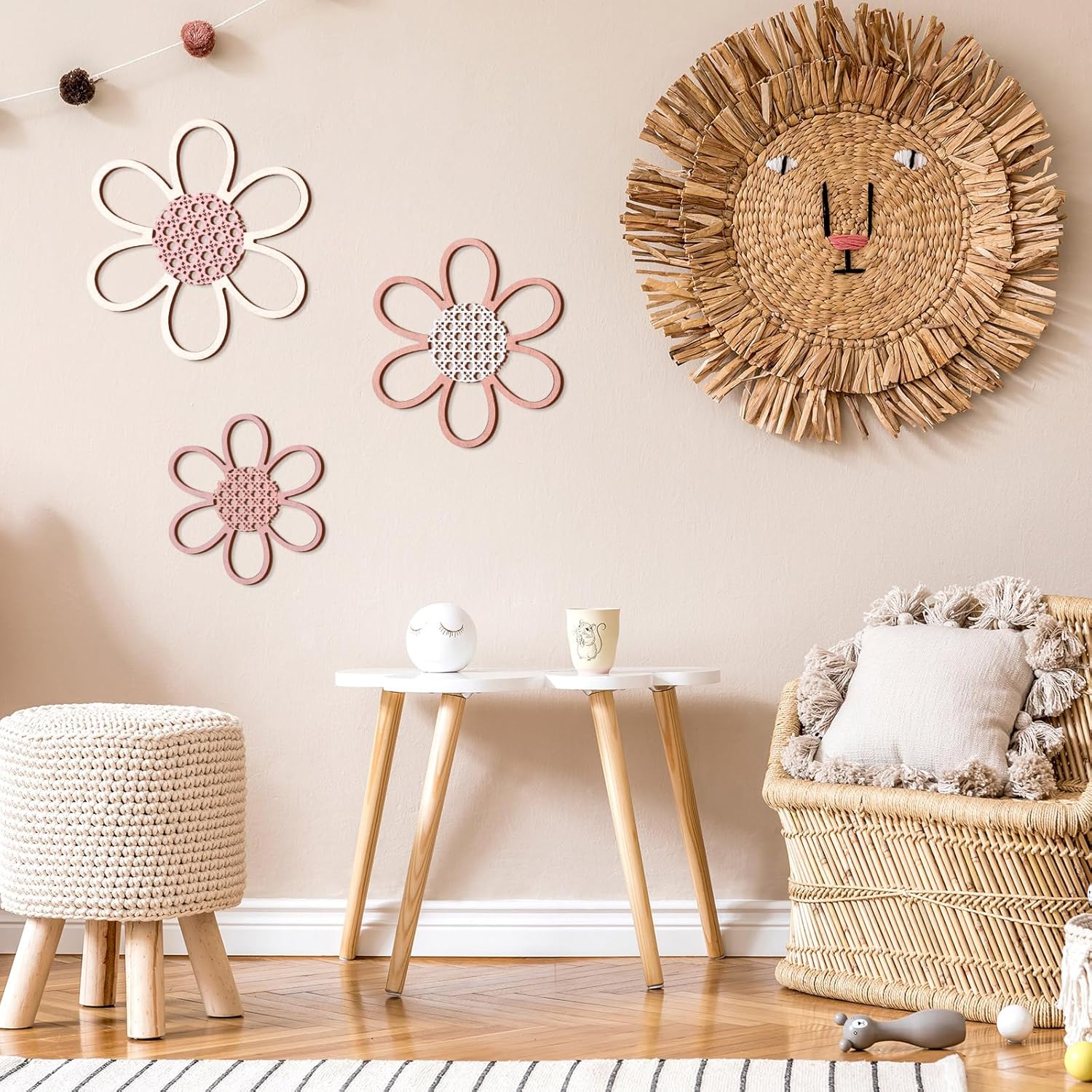 Maitys 3 Piece Boho Daisy Wall Decor Set