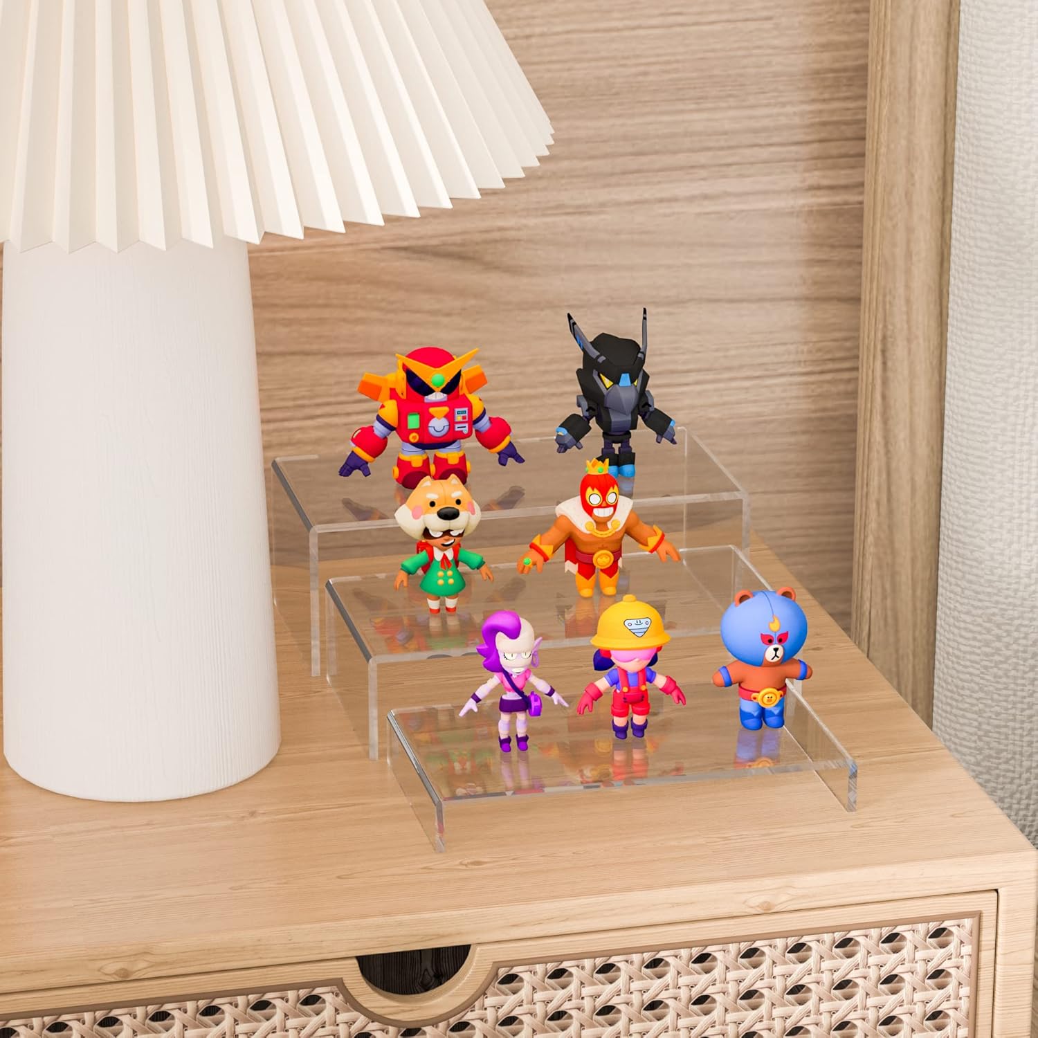 Crystal Acrylic Risers Display Stand 3pcs Set