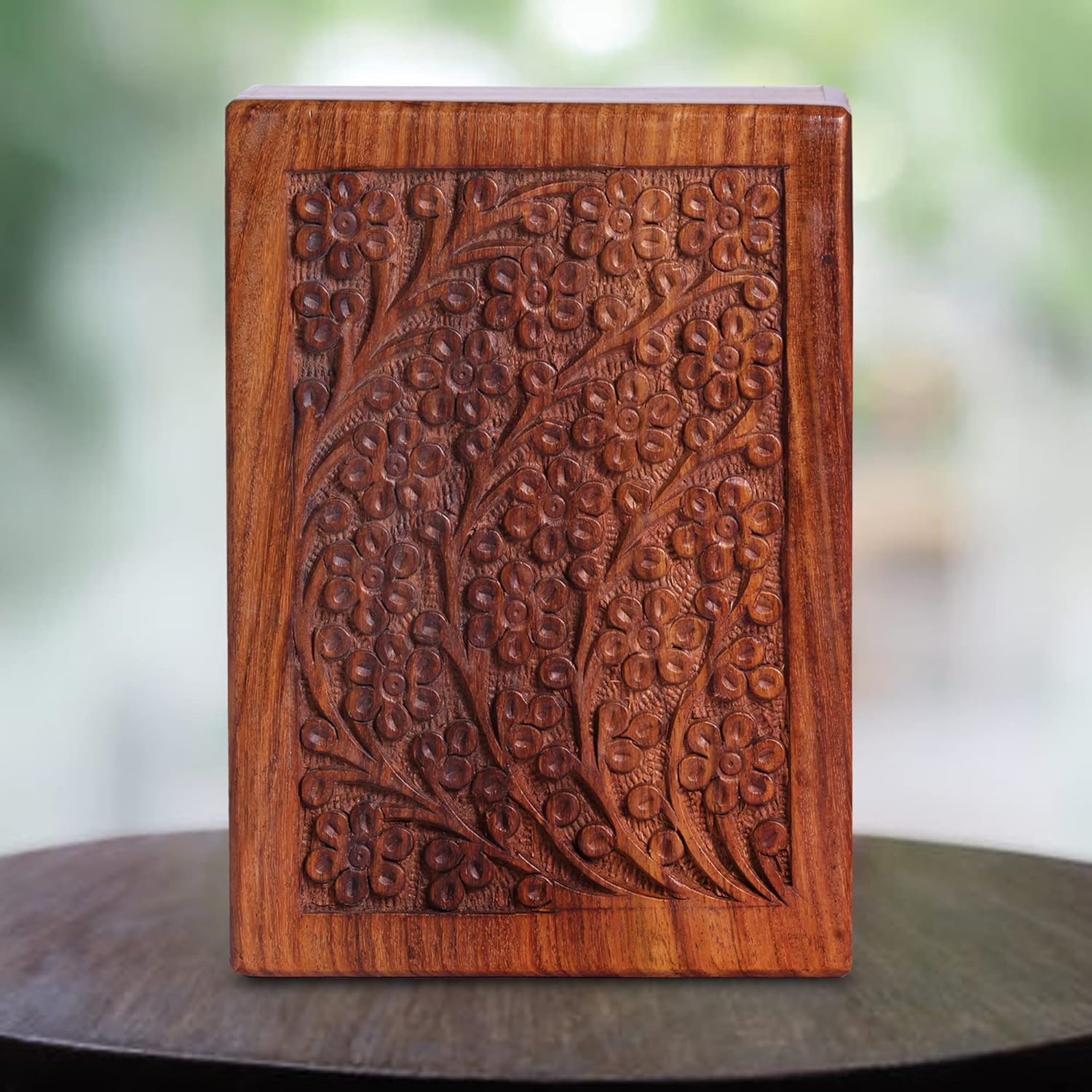 Wooden Urn for Human and Pet Ashes - Decorative Keepsake