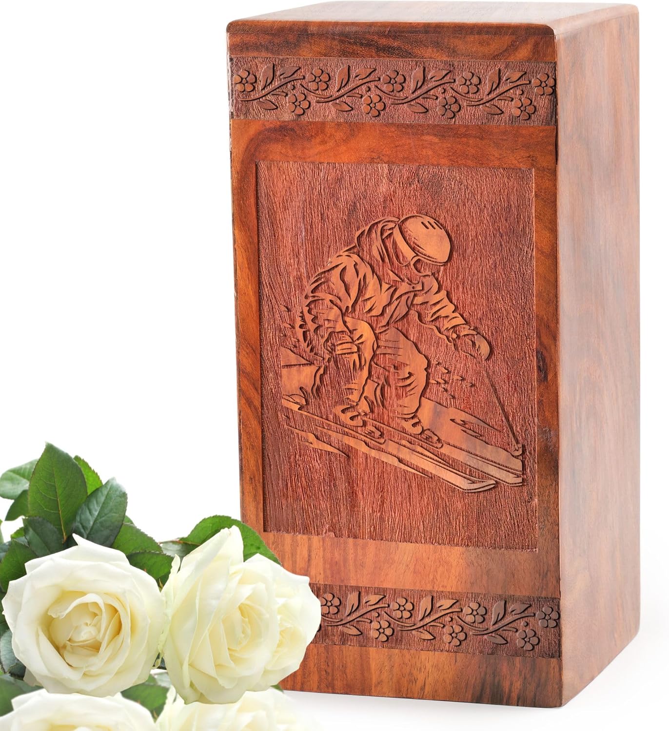 11 Inch Wooden Cremation Urn For Ashes