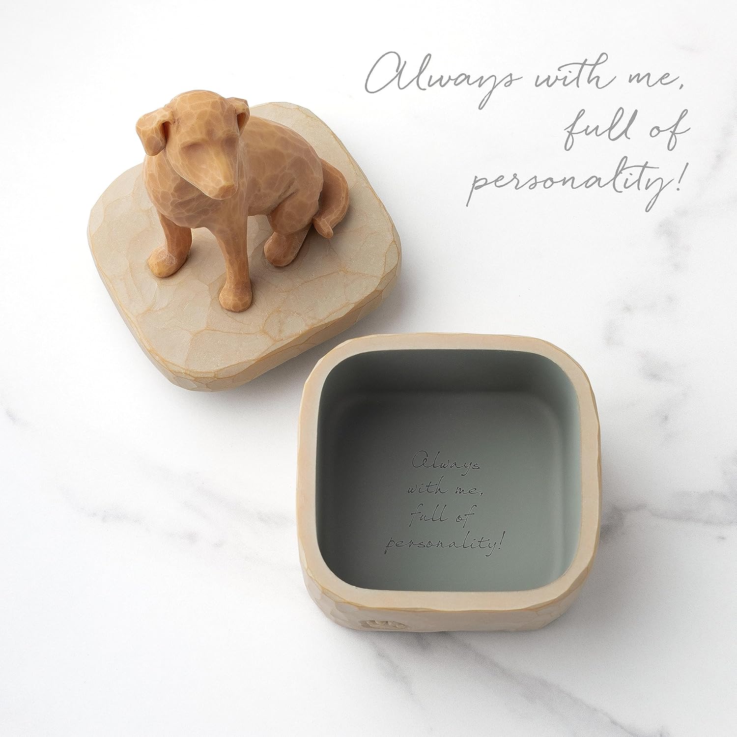 Willow Tree Love My Dog Golden Sculpted Hand Painted Keepsake Box