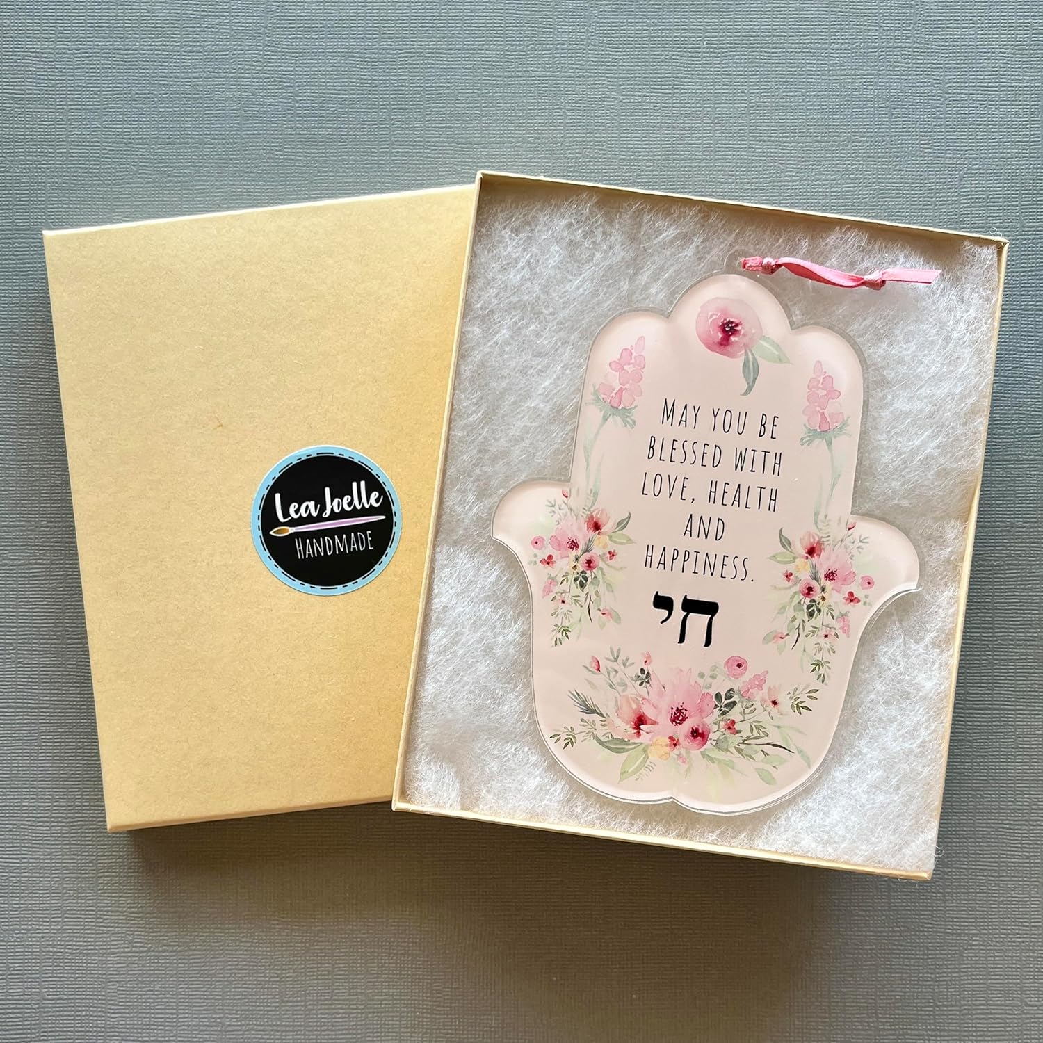 Lea Joelle Handmade Hamsa and Mezuzah Gift Set