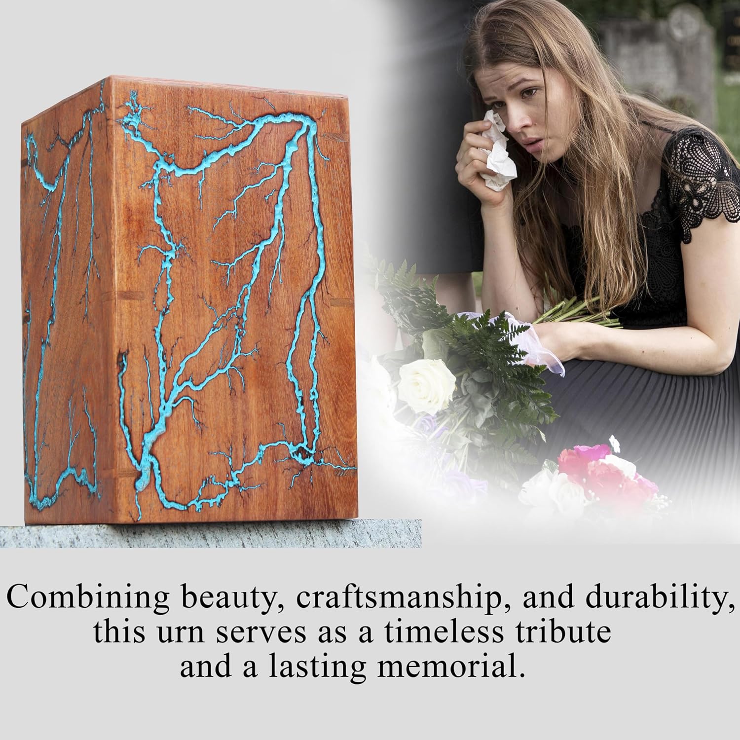 Wooden Cremation Urns for Adult Male and Female
