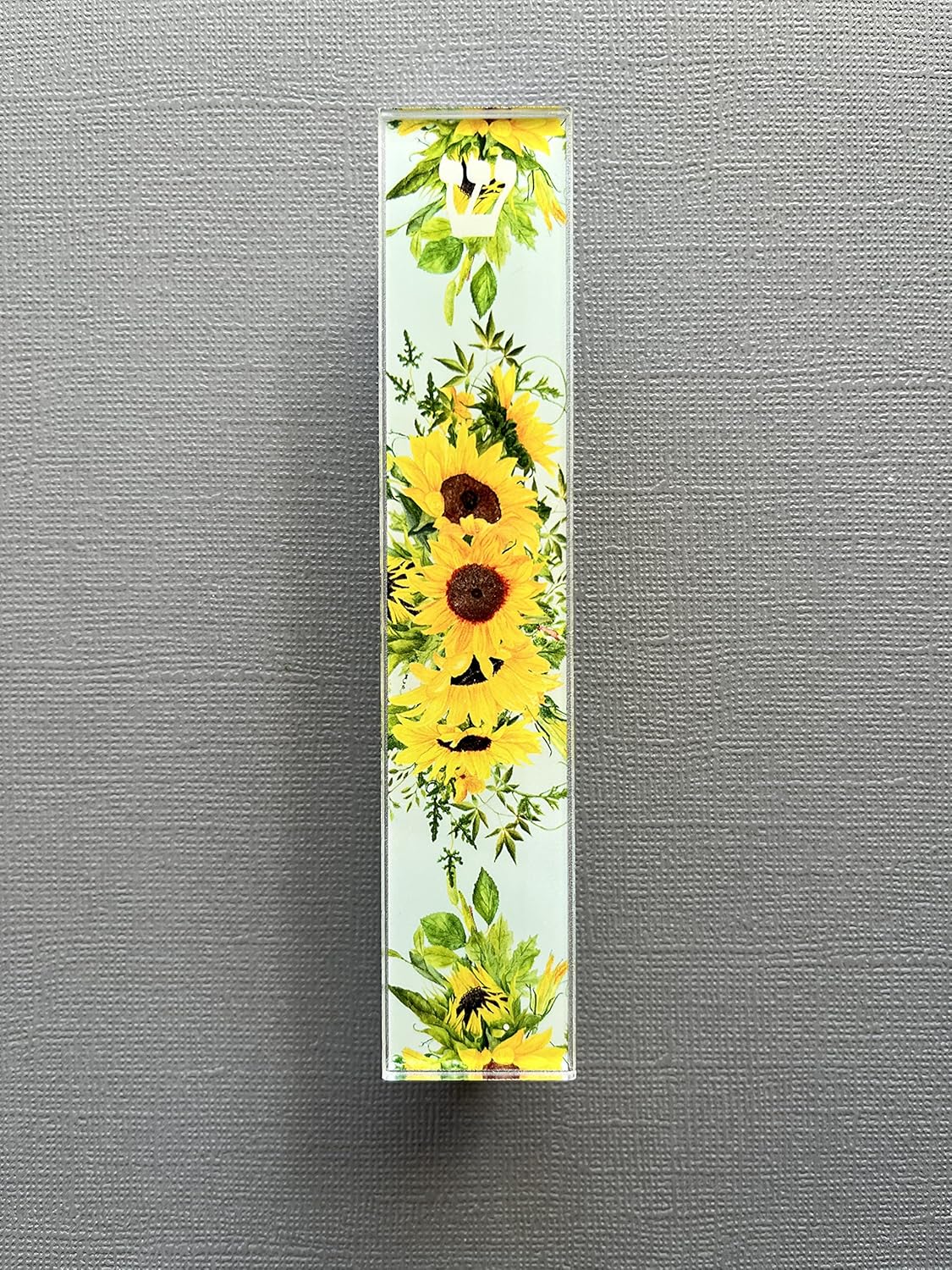 Lea Joelle Mezuzah Scroll Case with Sunflowers
