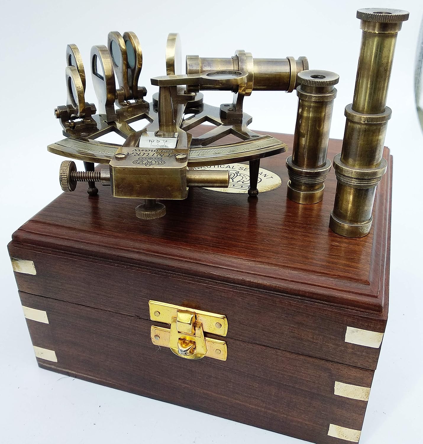 Marine Sextant - Cool Nautical Decor - Antique Brass Finish