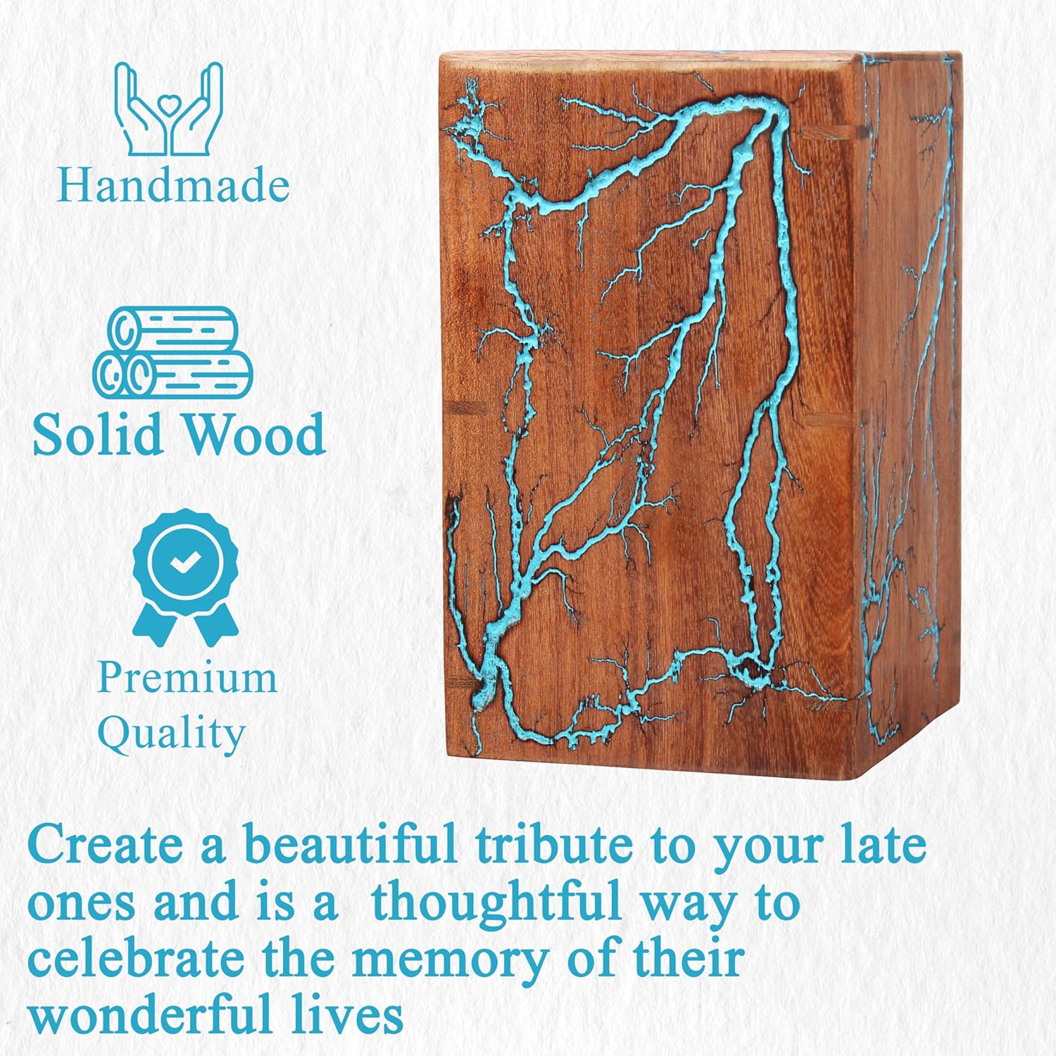Wooden Cremation Urns for Adult Male and Female