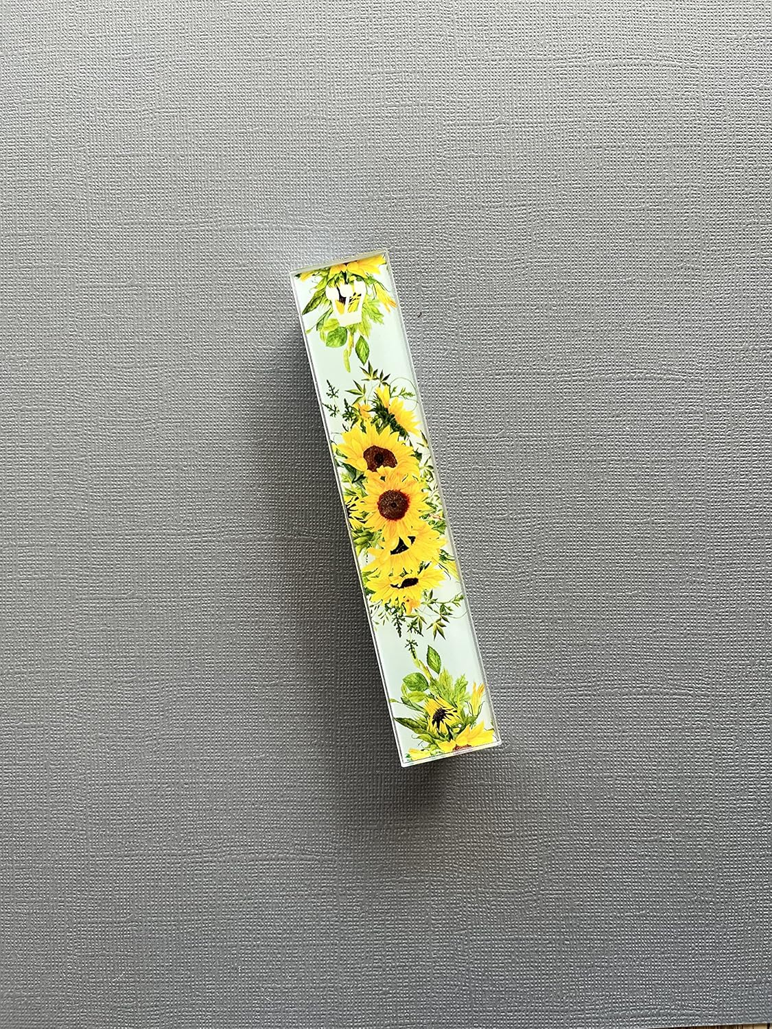Lea Joelle Mezuzah Scroll Case with Sunflowers