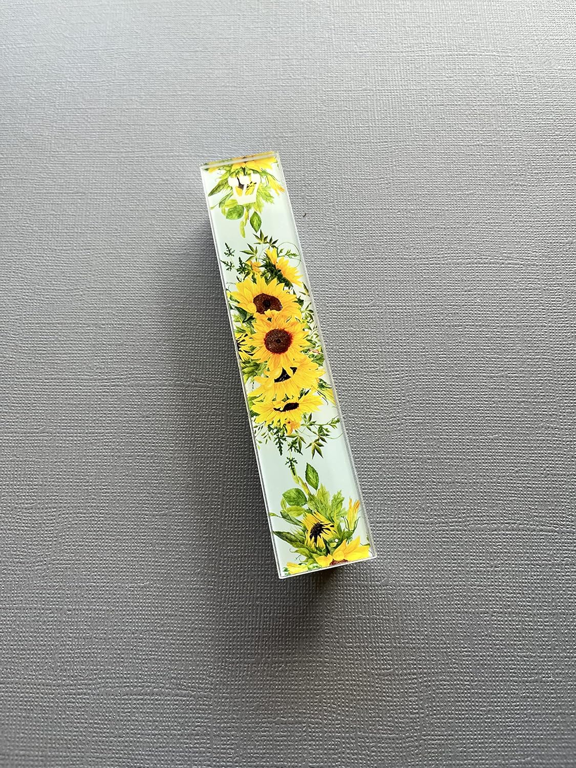 Lea Joelle Mezuzah Scroll Case with Sunflowers