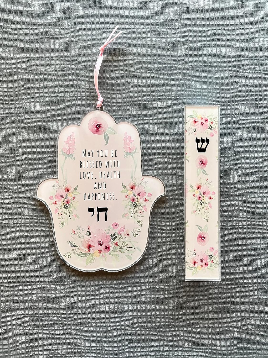 Lea Joelle Handmade Hamsa and Mezuzah Gift Set